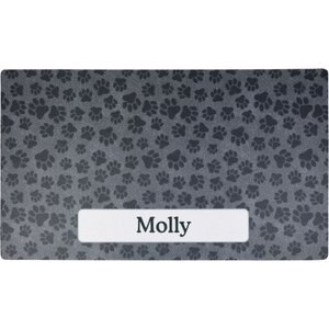 Drymate Paw Dots Personalized Dog & Cat Placemat, Large