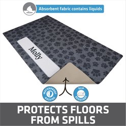 Drymate Paw Dots Personalized Dog & Cat Placemat, Large slide 2 of 6
