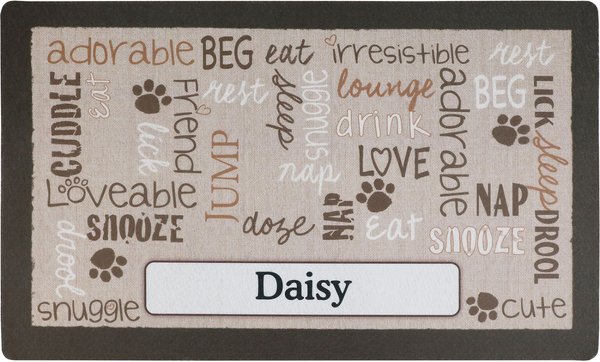 Drymate Linen Personalized Dog & Cat Placemat, Tan, Small slide 1 of 7