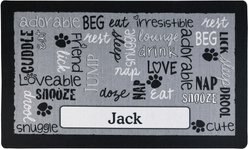 Drymate Linen Personalized Dog & Cat Placemat, Black, Small