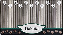 Drymate Green Tan Paw Personalized Dog & Cat Placemat, Large