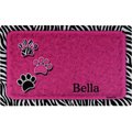 Drymate Zebra Paws Personalized Dog & Cat Placemat, Pink
