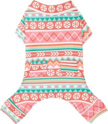 Wagatude Candy Print Fair Isle Dog Pajamas, Medium