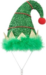 Wagatude Green Sparkle Elf Dog Hat, Medium/Large
