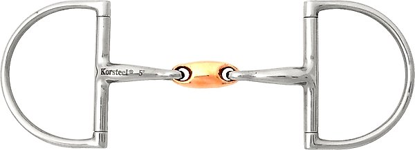 JP Korsteel Stainless Steel Copper Link Hunter Dee Ring Horse Snaffle Bit, 4.75-in slide 1 of 1