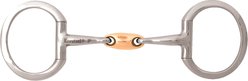 JP Korsteel Stainless Steel Copper Oval Link Eggbutt Horse Snaffle Bit, 4.75-in