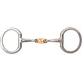 JP Korsteel Stainless Steel Copper Oval Link Eggbutt Horse Snaffle Bit, 4.75-in