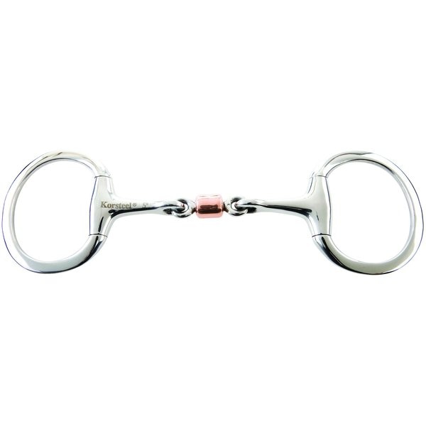 KORSTEEL Stainless Steel Copper Roller Mouth Eggbutt Horse Snaffle Bit ...