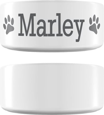 Frisco Paw Print Ceramic Personalized Dog Bowl, slide 1 of 1