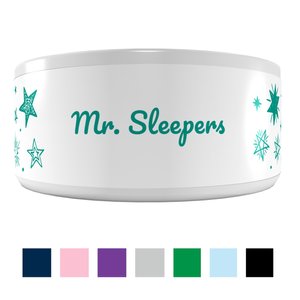 Frisco Personalized Stars Ceramic Dog Bowl, 5 Cup