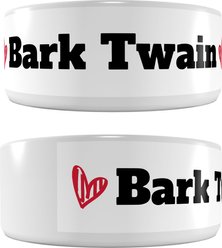 Frisco Personalized Two Hearts Ceramic Dog Bowl, 2.75 cup