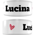 Frisco Personalized Two Hearts Ceramic Dog Bowl, 5 cup