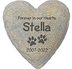 Frisco "Forever In Our Hearts" Personalized Dog & Cat Memorial Garden Stone, Large