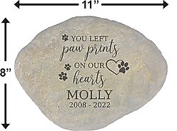 Frisco "Paws On Our Hearts" Personalized Dog & Cat Memorial Garden Stone, Large slide 2 of 5