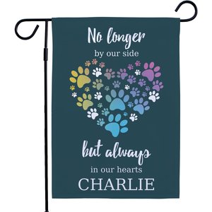 Frisco Personalized Double Sided Printed Memorial Paws Heart Garden Flag