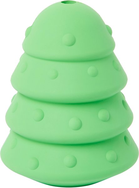 Frisco Holiday Christmas Tree Rubber Treat Dispenser Dog Toy slide 1 of 5
