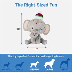 Frisco Holiday Elephant Plush Squeaky Puppy Toy slide 2 of 3
