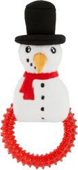 Frisco Holiday Snowman Plush with TPR Ring Squeaky Puppy Toy slide 1 of 3