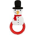 Frisco Holiday Snowman Plush with TPR Ring Squeaky Puppy Toy