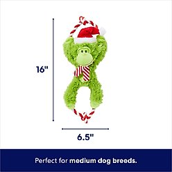 Frisco Holiday Monkey Plush with Rope Squeaky Dog Toy, Medium slide 2 of 6