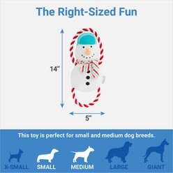 Frisco Holiday Snowman Plush with Rope Squeaky Dog Toy slide 2 of 3