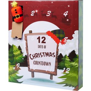 Frisco Holiday 12 Days of Christmas Cardboard Advent Calendar with Toys for Dogs
