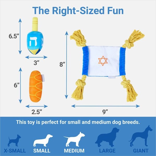 FRISCO Holiday 8 Days of Hanukkah Cardboard Calendar with Toys for Dogs,  Small/Medium - Chewy.com