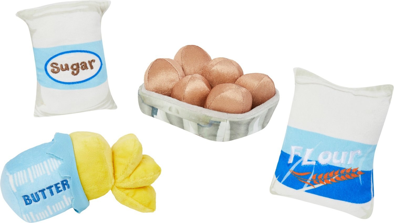 Frisco Baking Ingredients Plush Squeaky Dog Toy