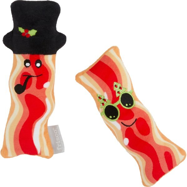 Discontinued - FRISCO Holiday Bacon Plush Squeaky Dog Toy - Chewy.com