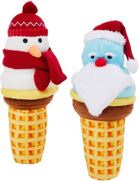 Frisco Holiday Ice Cream Plush Squeaky Dog Toy