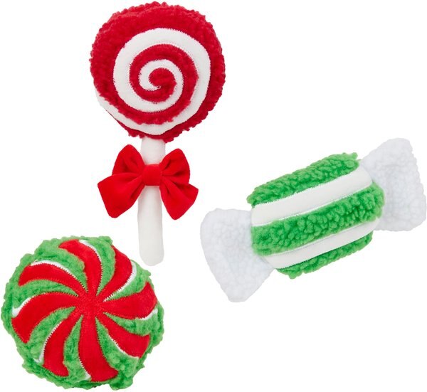 Tootsie Roll Candy Scented Squeaky Dog Plush Toy