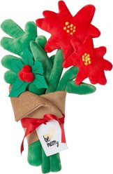 Frisco Holiday Bouqet Of Flowers Plush Squeaky Dog Toy, Medium