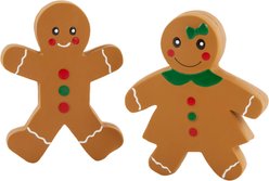Frisco Holiday Gingerbread Couple Latex Squeaky Dog Toy, 2 count slide 1 of 3