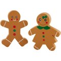 Frisco Holiday Gingerbread Couple Latex Squeaky Dog Toy, 2 count