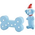 Frisco Blue Bundle Latex Squeaky Puppy Toy, 2 count