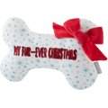 Frisco Holiday Fur-Ever Plush Squeaky Bone Dog Toy