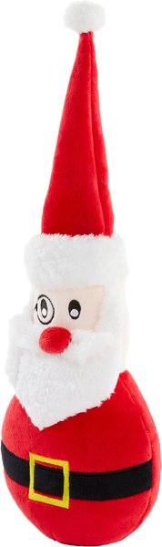 Frisco Holiday Santa Bottle Cruncher Plush Squeaky Dog Toy slide 1 of 4