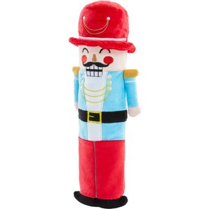 Frisco Holiday Santa Bottle Cruncher Plush Squeaky Dog Toy