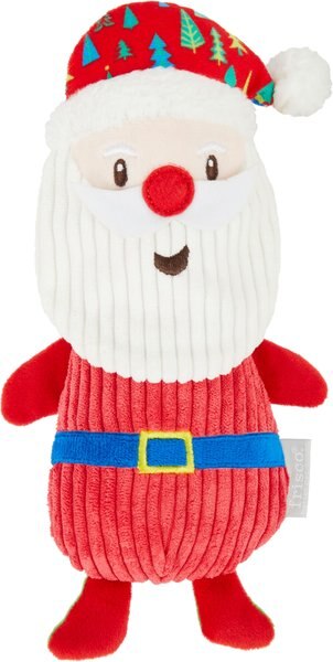 Frisco Holiday Santa & Snowman Reversible Plush Squeaky Dog Toy slide 1 of 4