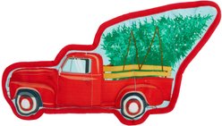 Frisco Holiday Pickup Truck Flat Plush Squeaky Dog Toy