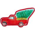 Frisco Holiday Pickup Truck Flat Plush Squeaky Dog Toy