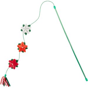 Frisco Holiday Winter Flowers Teaser Cat Toy with Catnip