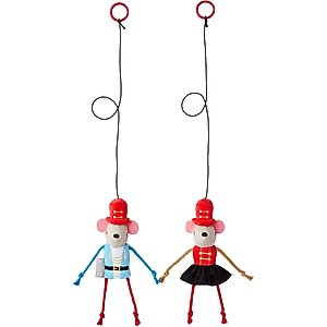 Frisco Nutcracker & Ballerina Bouncy Mouse Teaser Cat Toy with Catnip, 2 count