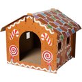 Frisco Holiday Gingerbread Cardboard Cat House