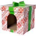 Frisco Holiday Gift Box Cardboard Cat House