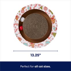 Frisco Holiday Scratch & Roll Cardboard Scratcher Cat Toy with Catnip slide 2 of 4