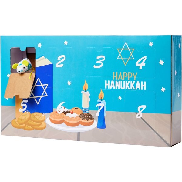 FRISCO Holiday 8 Days of Hanukkah Cardboard Advent Calendar with Toys