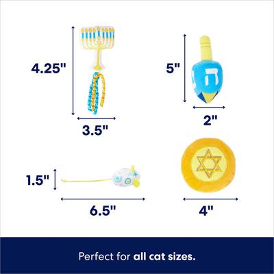 Show full view: Frisco Holiday 8 Days of Hanukkah Cardboard Calendar with Toys for Cats slide 2 of 7