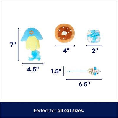 Show full view: Frisco Holiday 8 Days of Hanukkah Cardboard Calendar with Toys for Cats slide 3 of 7