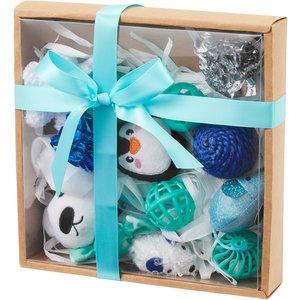 Frisco Holiday Winter Blue Variety Pack Gift Box Cat Toy with Catnip, 14 count